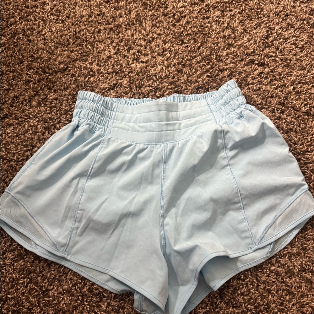 Lululemon Athletica Hotty Hot HR 2.5” Blue Athletic Shorts